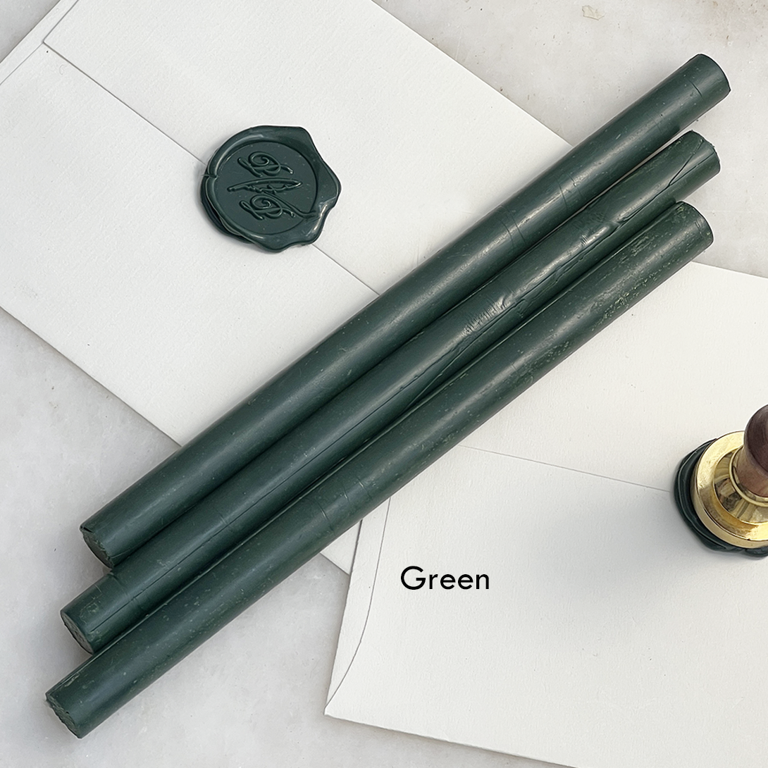 French Sealing Wax ~ Best Quality 7" ~ Unbreakable Mail Safe: Metallic apple green