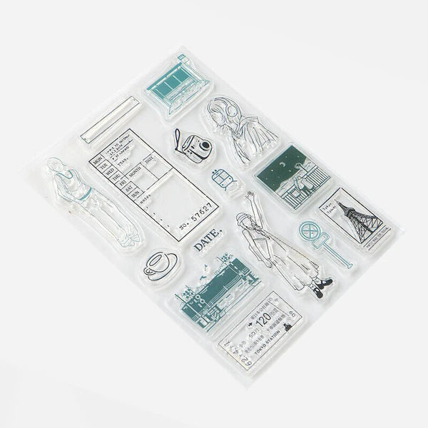 BGM Clear Stamp - Japan Travel Walking