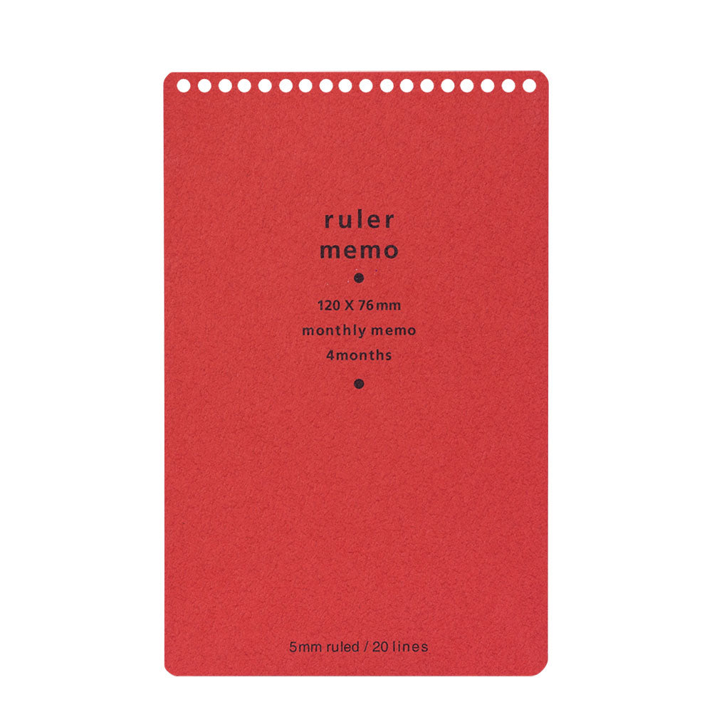 Memo Pad with Scale <M> Red
