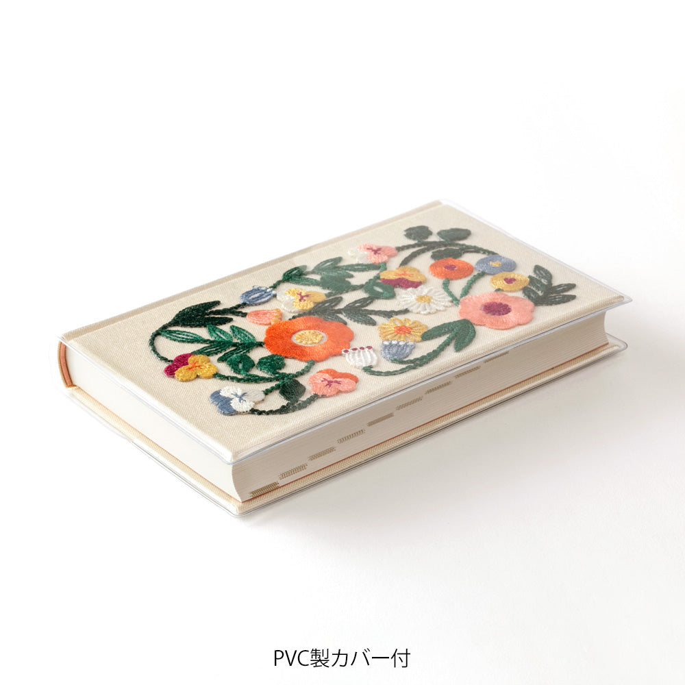 5-Year Diary Embroidery Flower Beige