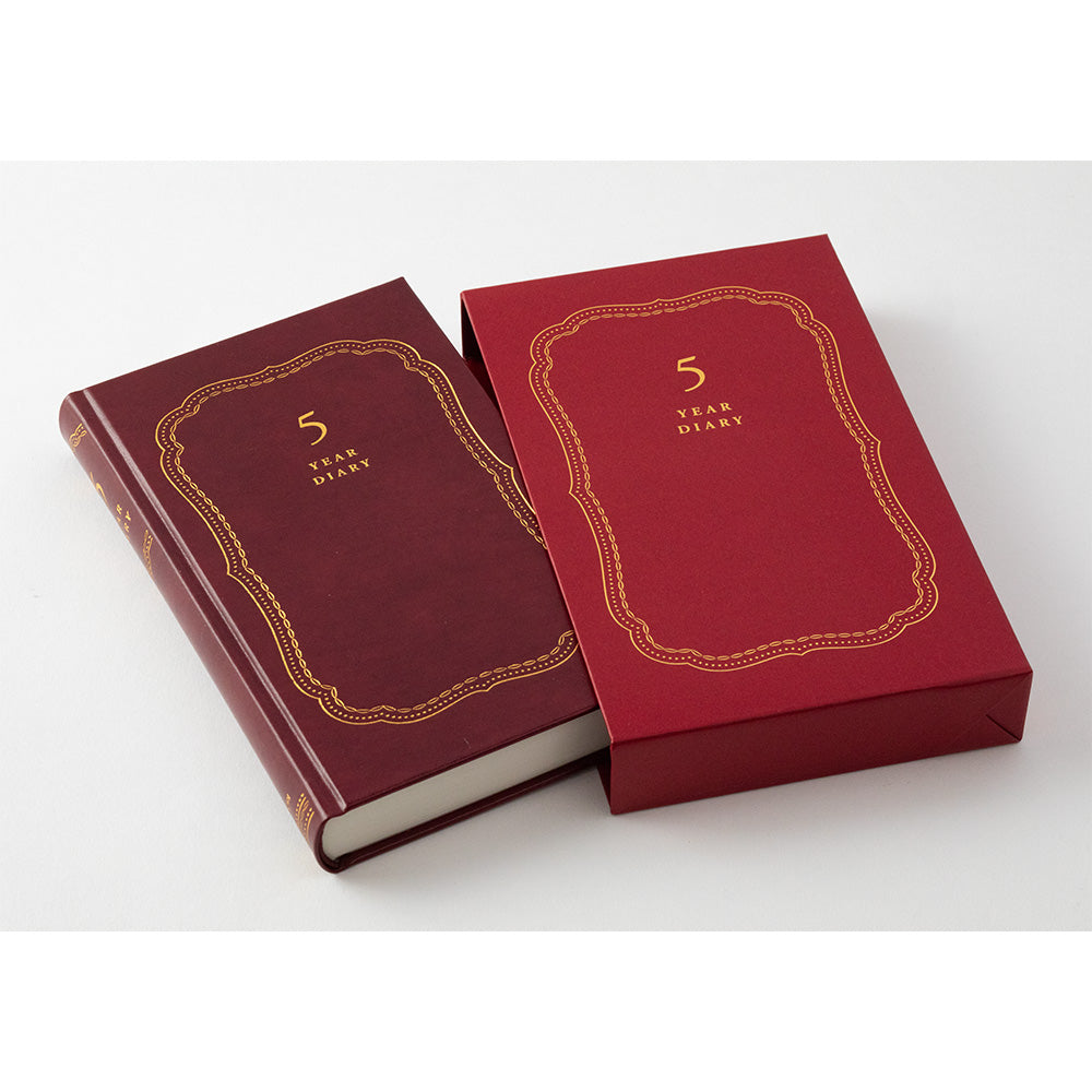 5-Year Diary Recycled Leather Red