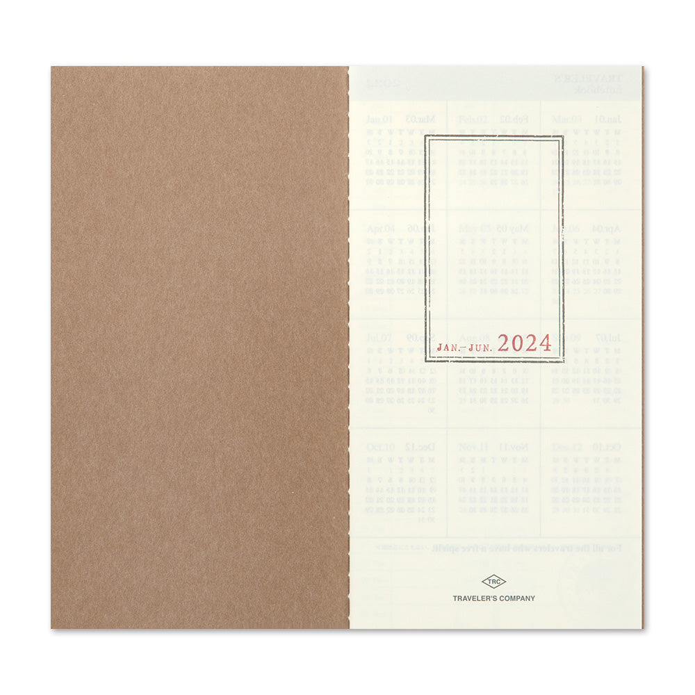 Traveler's Notebook 2024 Weekly Vertical Refill- Regular