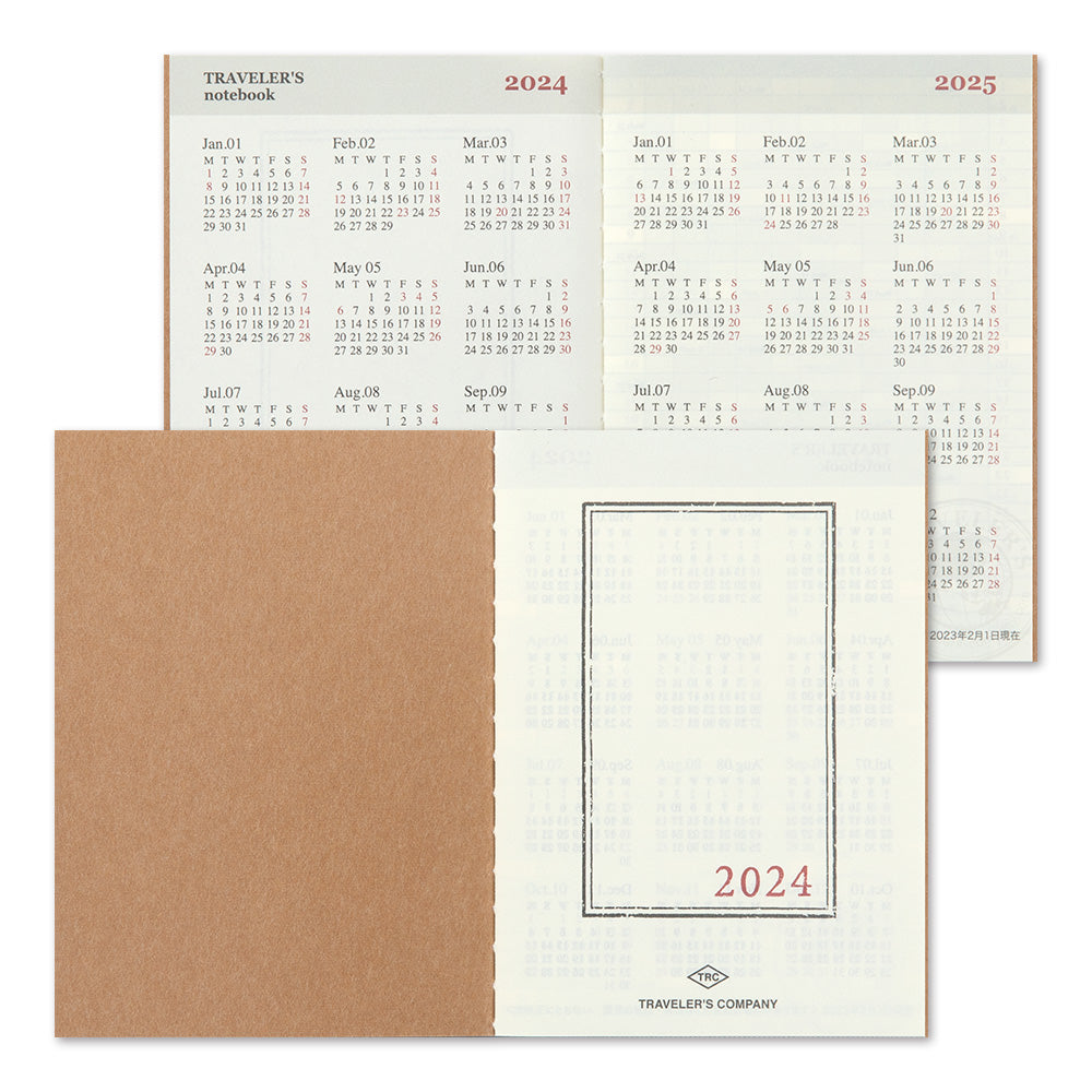 Traveler's Notebook 2024 Monthly Refill- Passport
