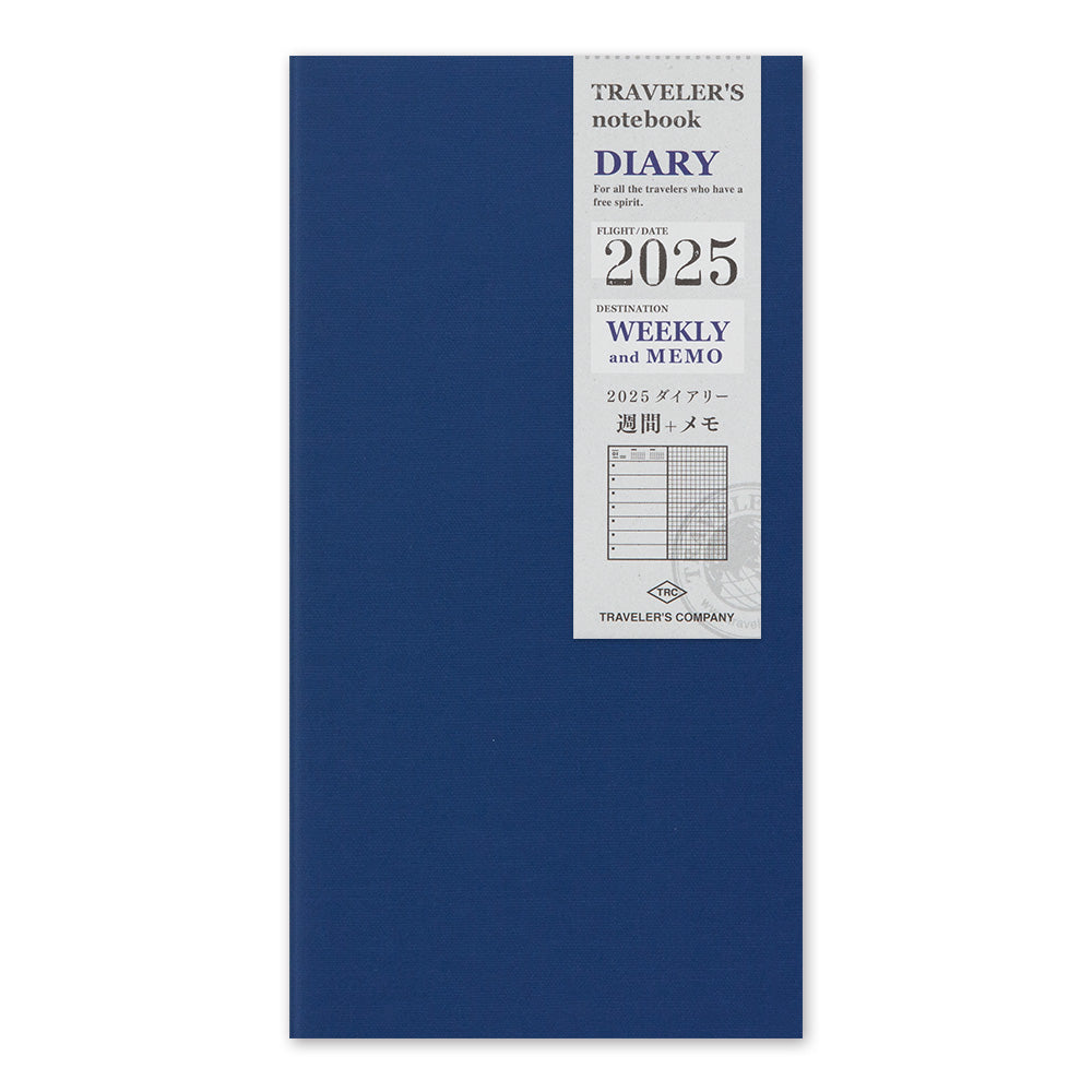 TRAVELER’S notebook Diary 2025 Weekly + Memo Second Half