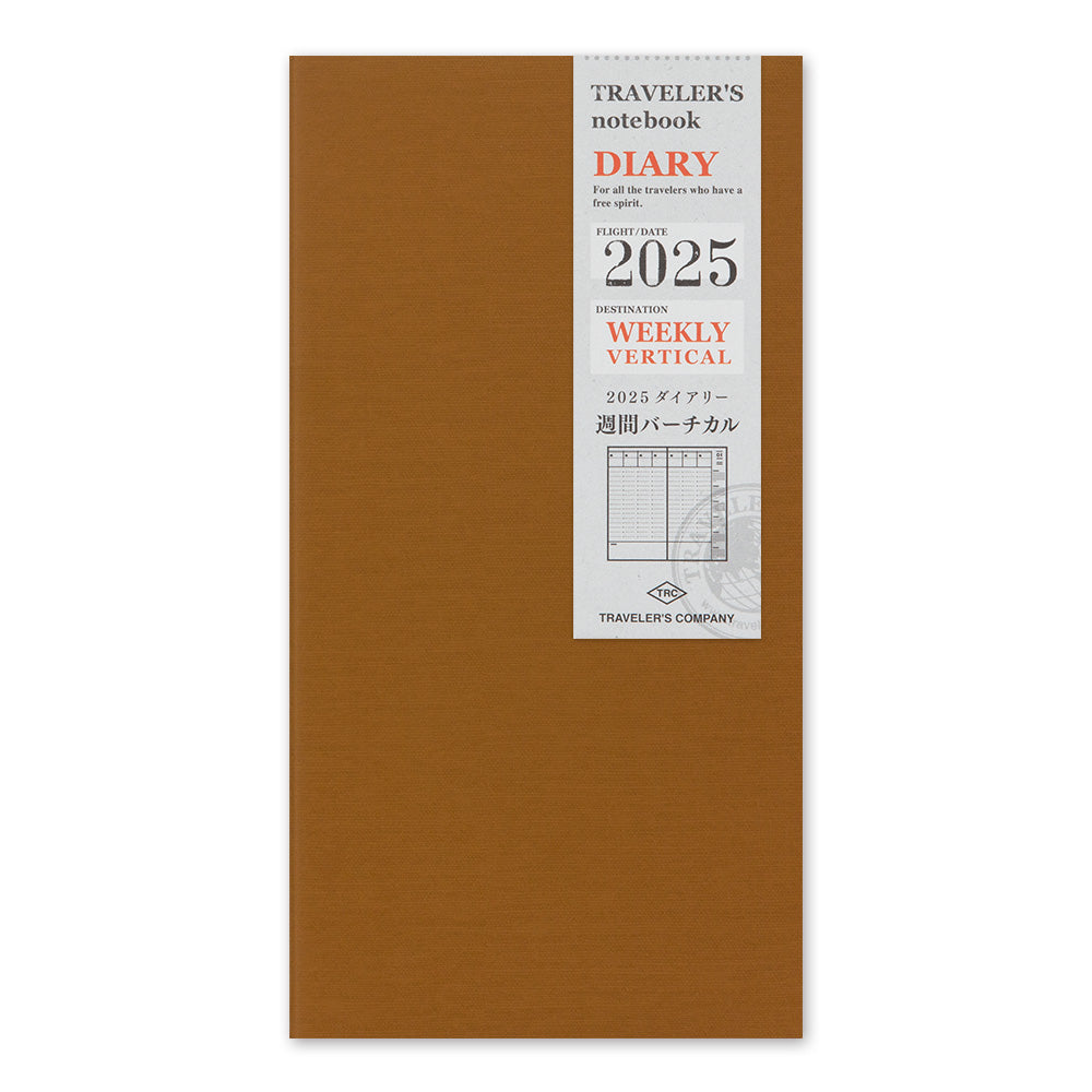 TRAVELER’S notebook Diary 2025 Weekly Vertical Second Half