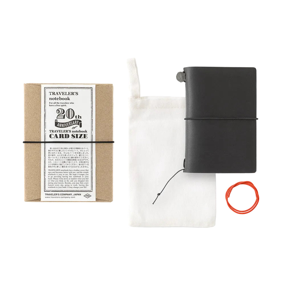 TRAVELER'S notebook 20th Anniversary Card Size Set- Black