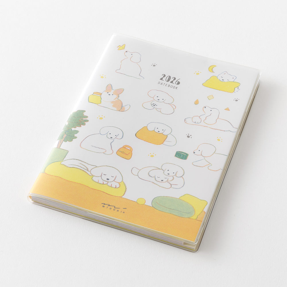 Midori Pocket Diary <A6> Dog 2026