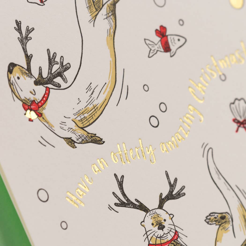Holiday Otters Card: Box Set of 6 Cards