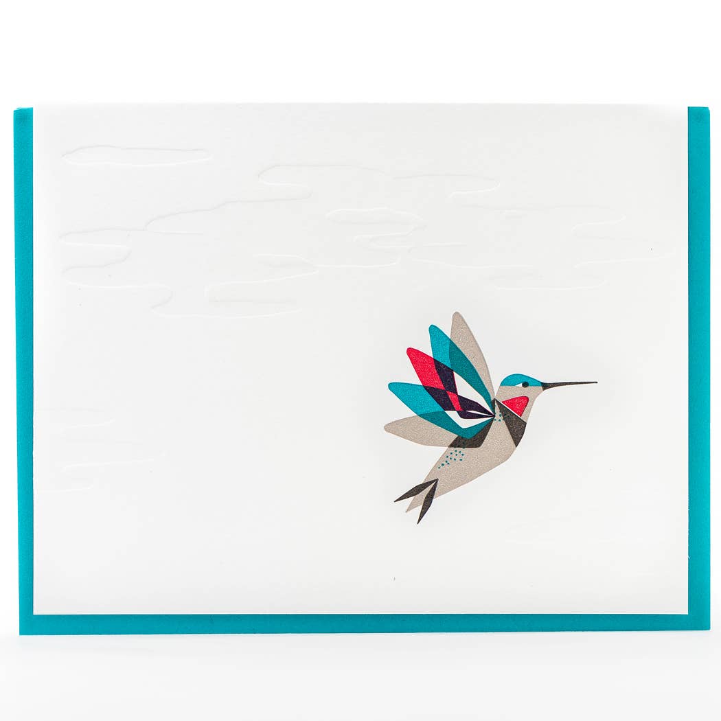Hummingbird Modern Card: Single Card