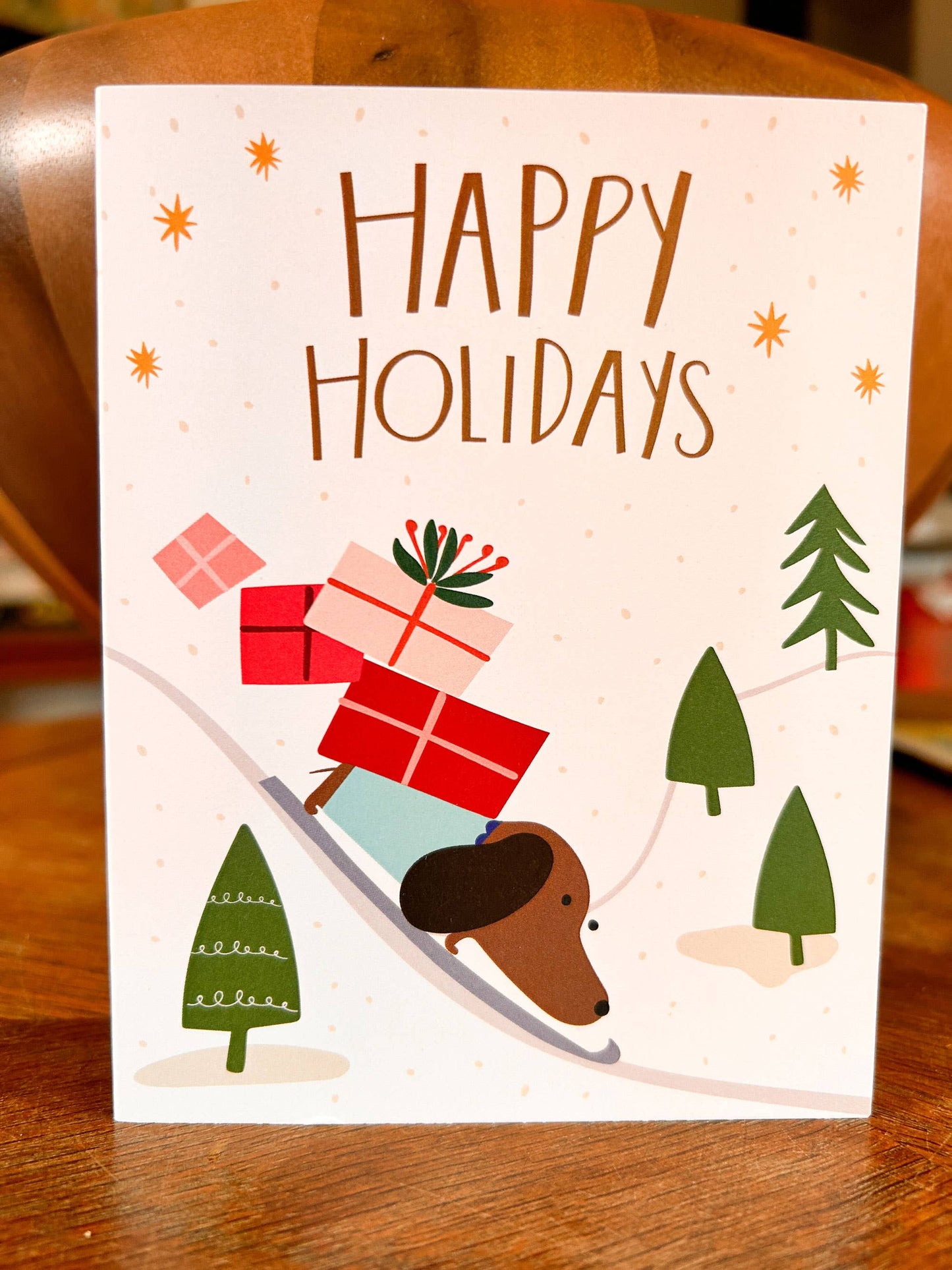Happy Holidays Stanley Sledding