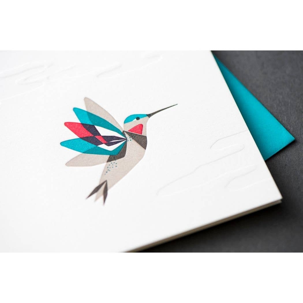 Hummingbird Modern Card: Single Card