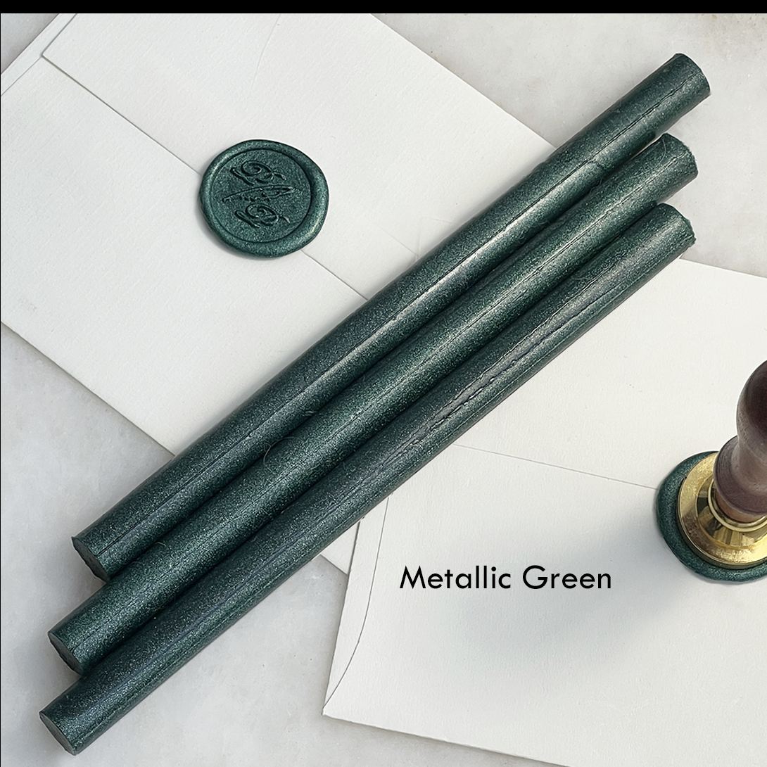 French Sealing Wax ~ Best Quality 7" ~ Unbreakable Mail Safe: Metallic apple green
