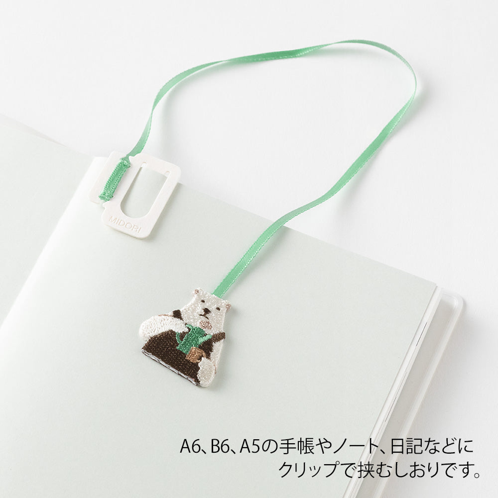 Midori Bookmarker Embroidery Polar bear