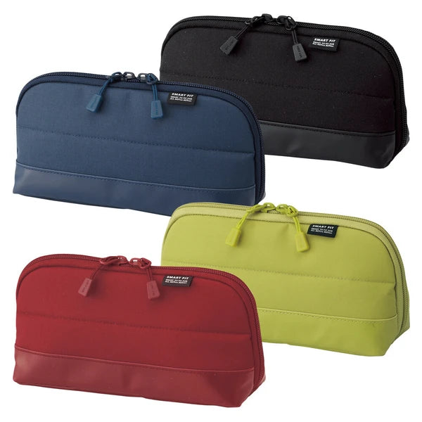 Lihit Lab Smart Fit Open Wide Pen Case - Yellow Green
