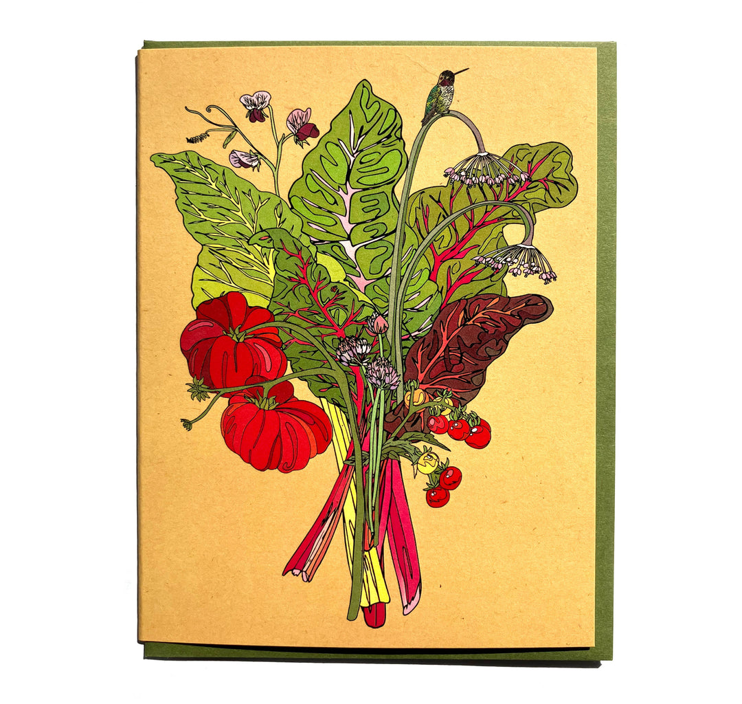 Summer Veggie Bouquet Card
