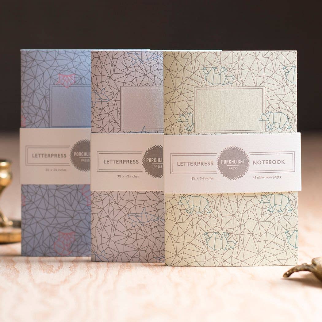 Set of 3 Origami Pocket Notebooks