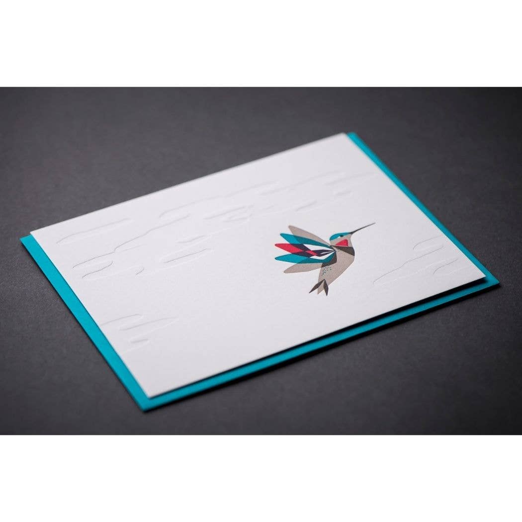 Hummingbird Modern Card: Single Card