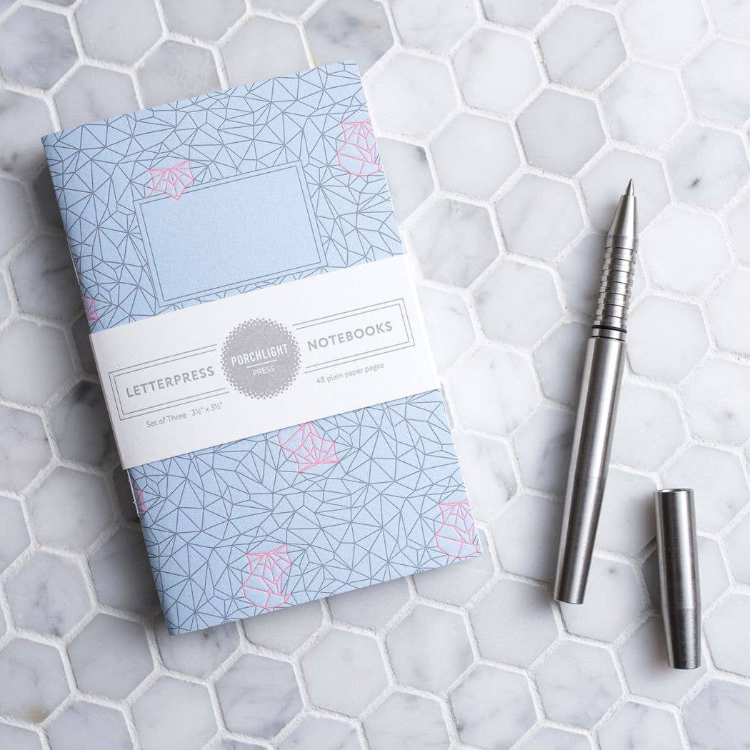 Set of 3 Origami Pocket Notebooks