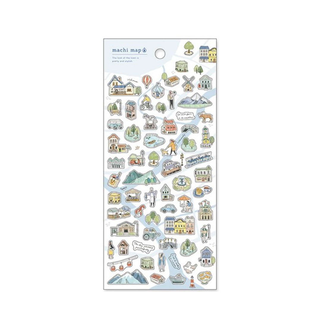 Mind Wave Stickers Machi Map White city