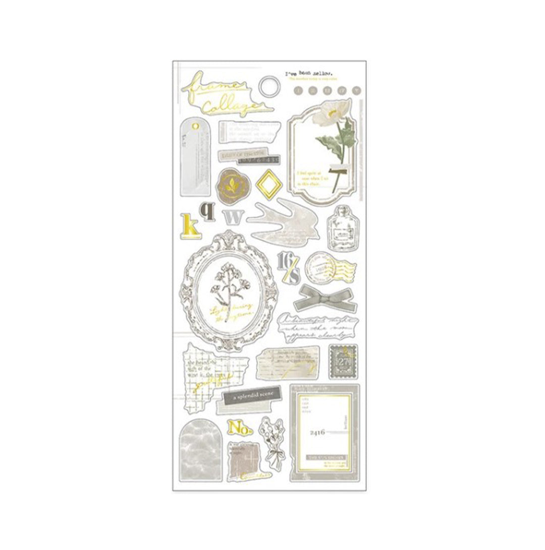 Mind Wave Stickers Frame Collage Gray