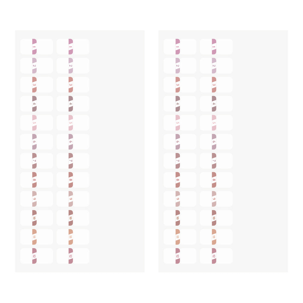 Index Label <S> Chiratto Numbers Pink