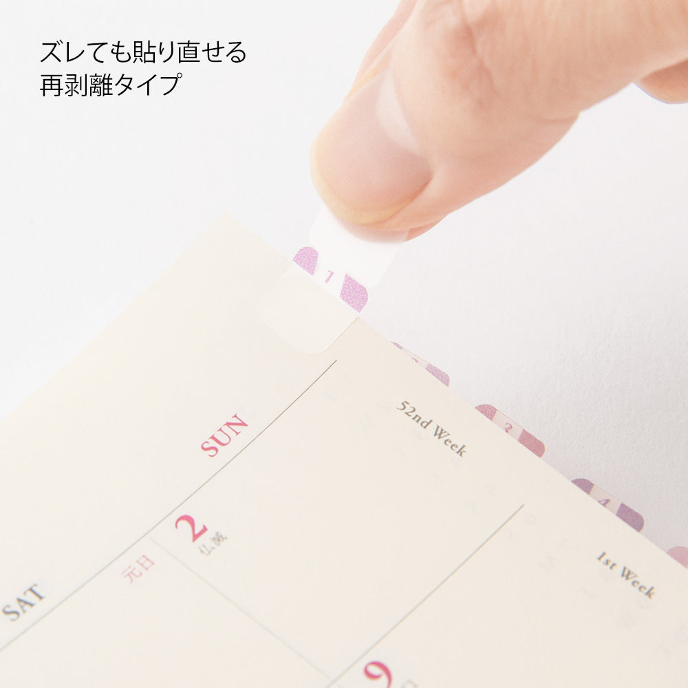 Index Label <S> Chiratto Numbers Pink