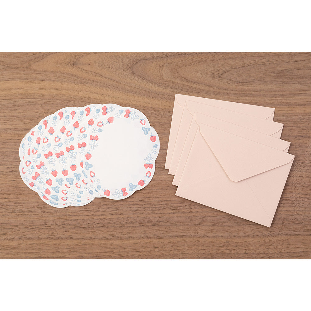 Letter Set 491 Letterpress Die-cut Strawberry