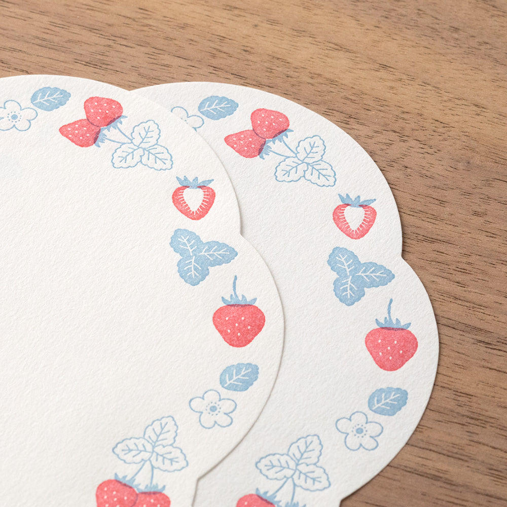 Letter Set 491 Letterpress Die-cut Strawberry