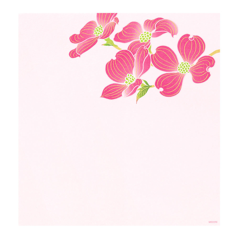 Letter Pad 089 Silk-printing Flowering Dogwood