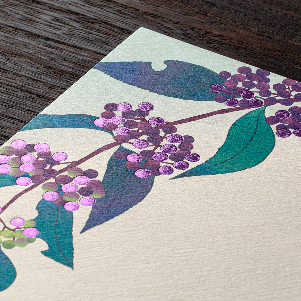 Midori Letter Pad 143 Foil-Stamping Japanese Beauty Berry