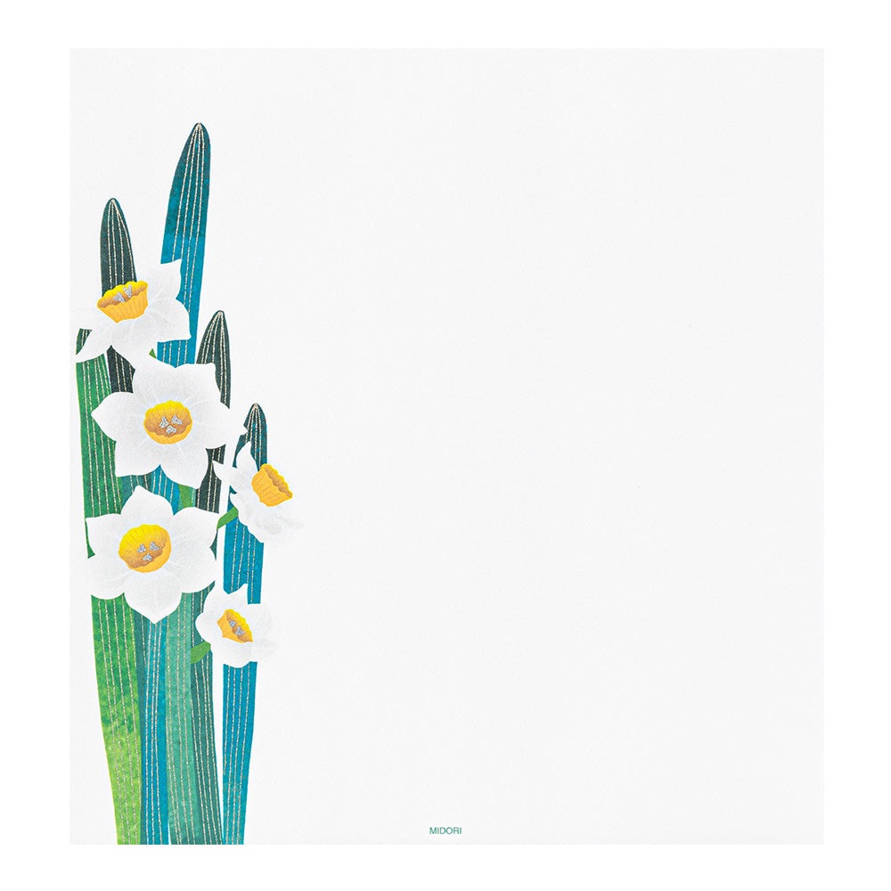 Midori Letter Pad 155 Silk-Printing Daffodil