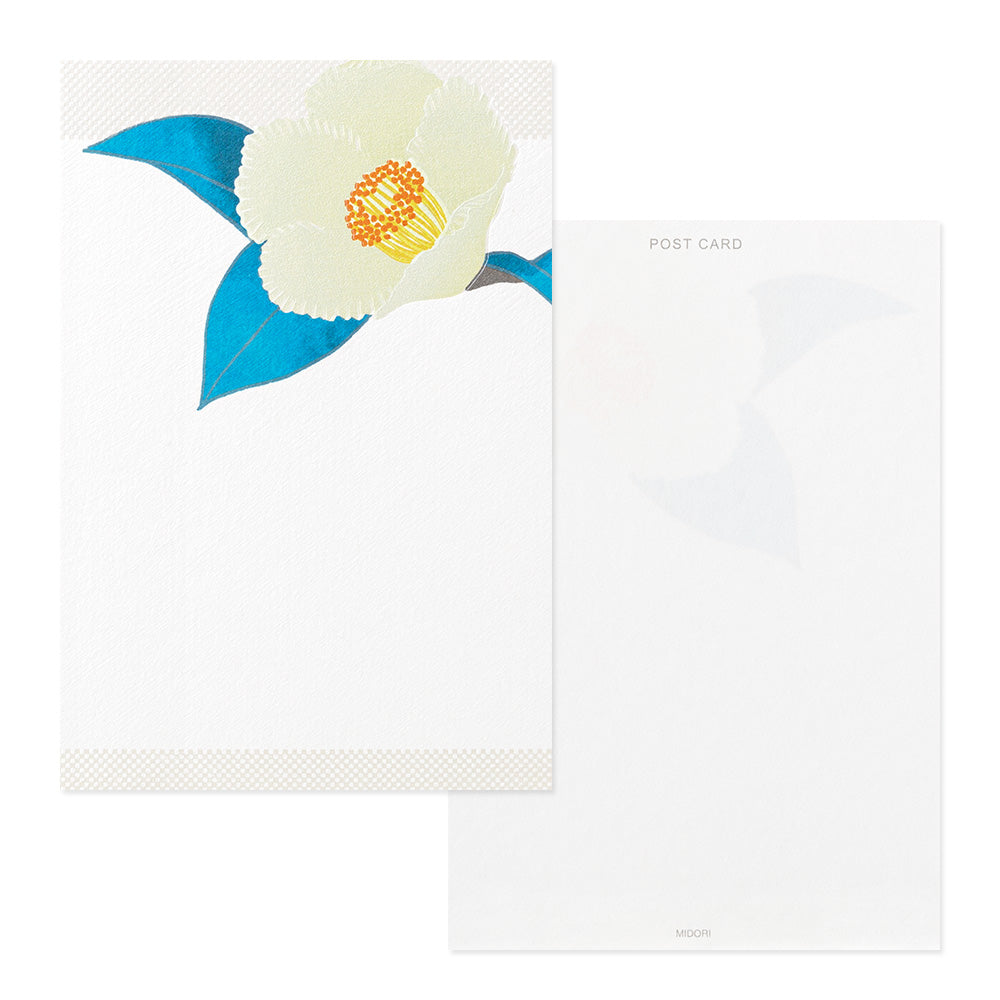 Postcard 735 Foil-Stamping Japanese Stewartia