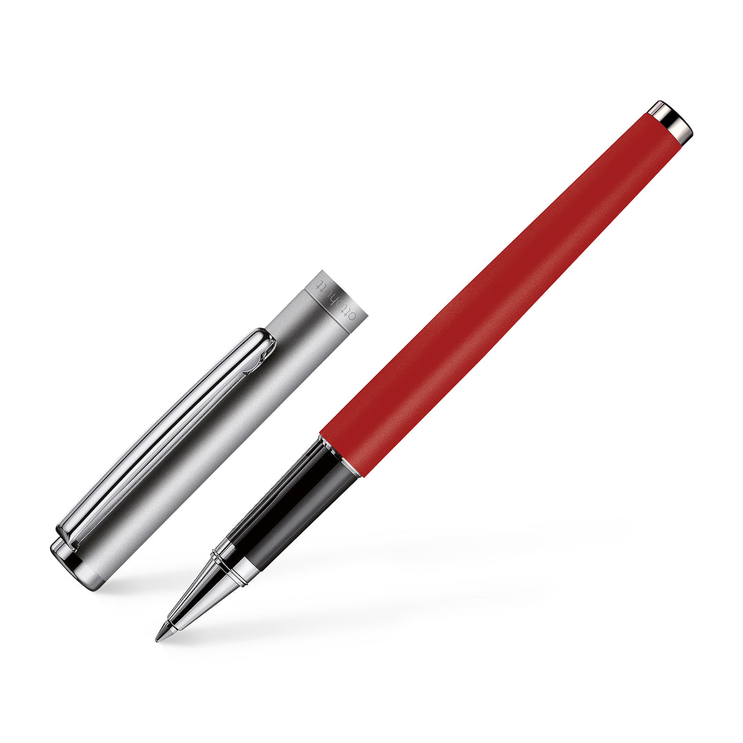 Otto Hut Rollerball Pen Design01- Frosted Red Ruthenium