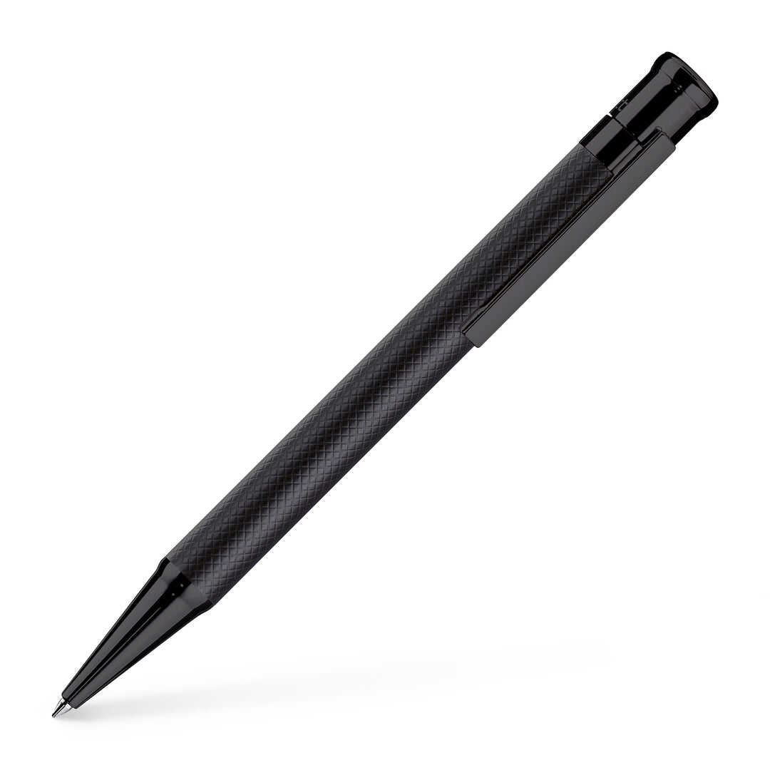 Otto Hutt Deign04 Ballpoint Pen- Matte Black with Guilloche
