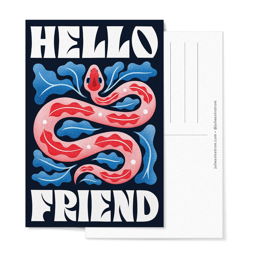 Hello Friend Snake Postcard