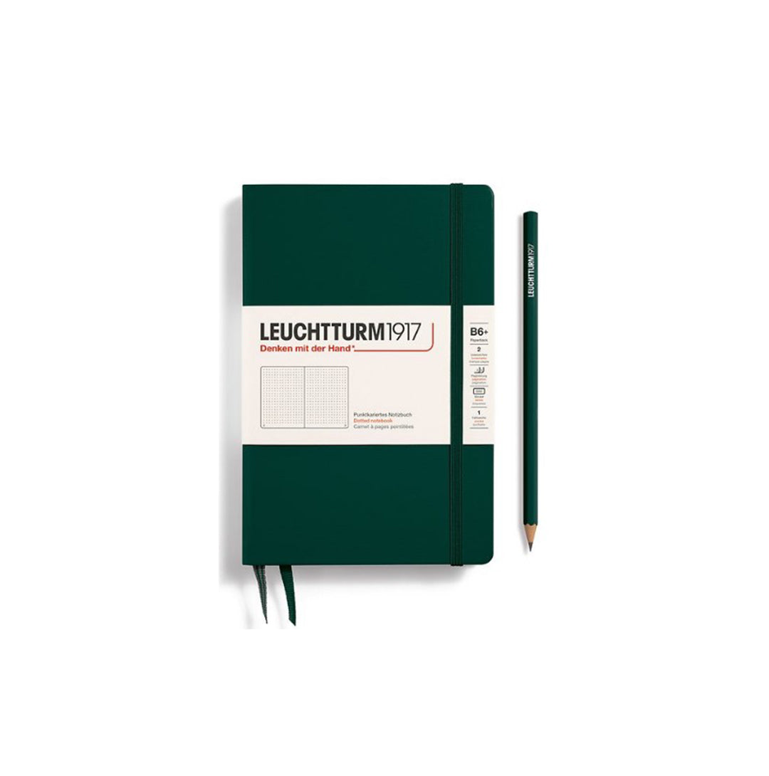 LEUCHTTURM1917 Paperback Notebook B6+ Hardcover - Forest Green