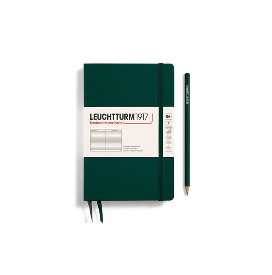 LEUCHTTURM1917 Paperback Notebook B6+ Hardcover - Forest Green