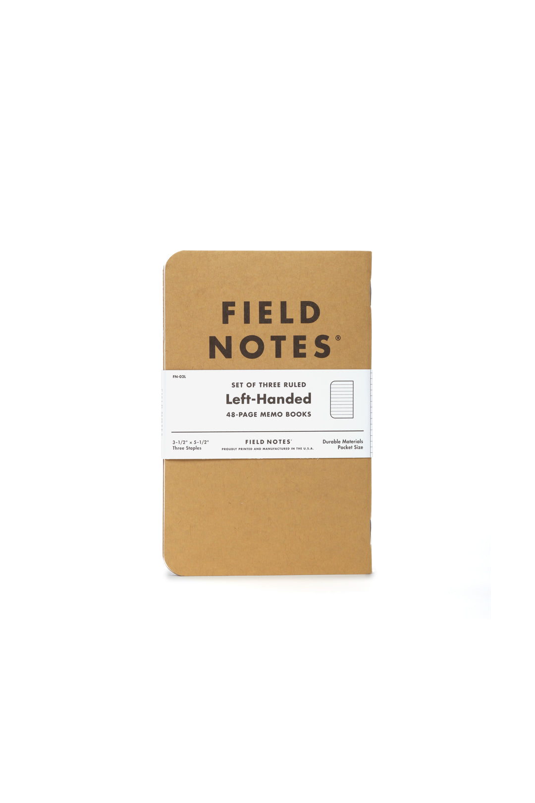 Field Notes Original Kraft Memo Notebook- Left Handed