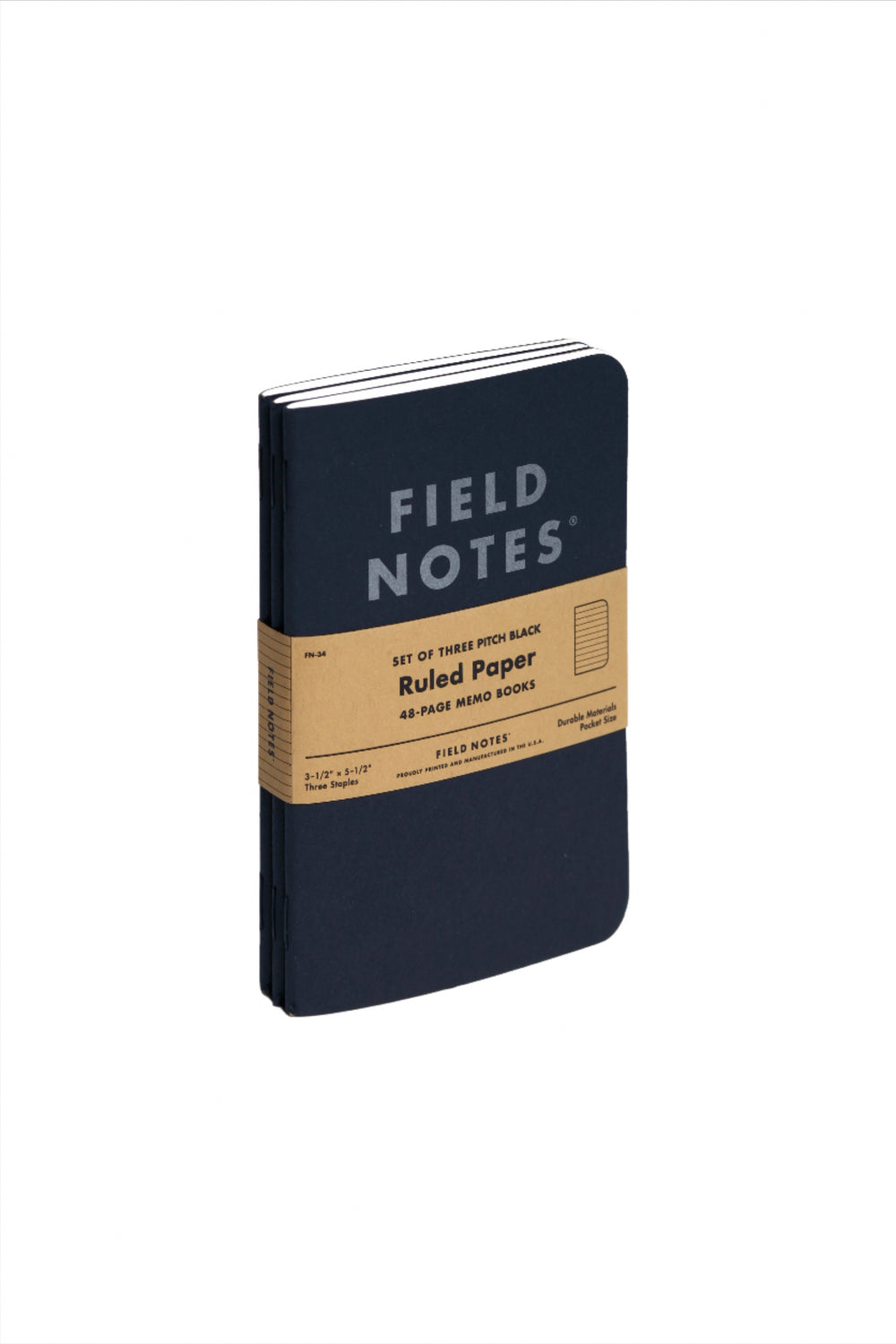 Field Notes Pitch Black Memo Notebook- Dot Grid