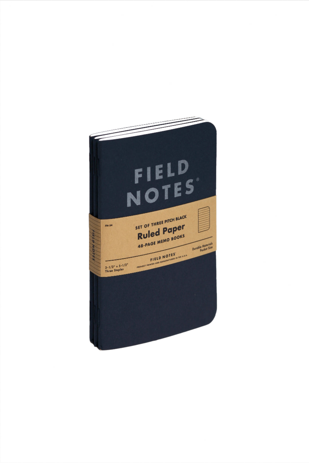 Field Notes Pitch Black Memo Notebook- Dot Grid