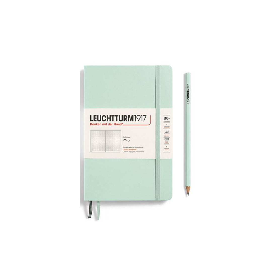 LEUCHTTURM1917 Paperback Notebook B6+ Softcover - Mint Green