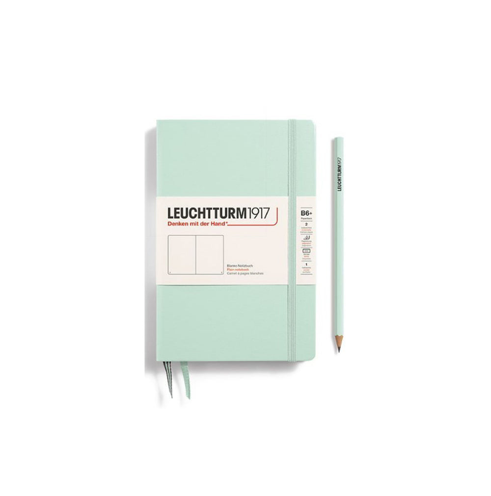 LEUCHTTURM1917 Paperback Notebook B6+ Hardcover - Mint Green