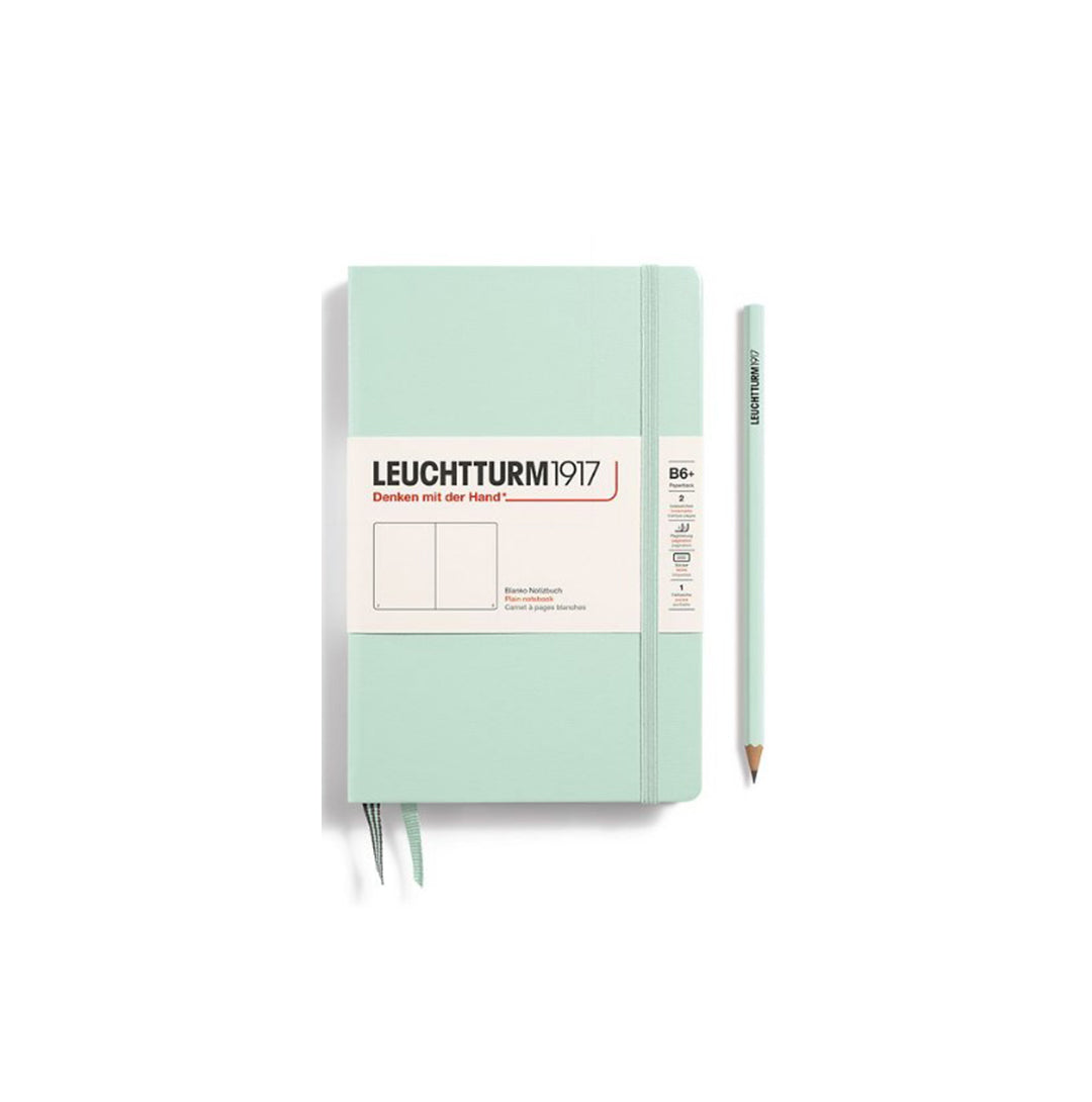 LEUCHTTURM1917 Paperback Notebook B6+ Hardcover - Mint Green