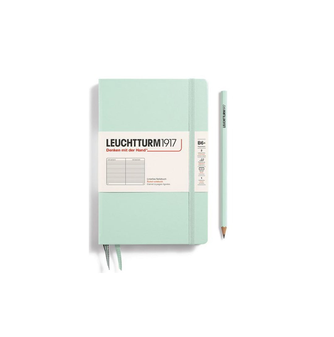LEUCHTTURM1917 Paperback Notebook B6+ Hardcover - Mint Green