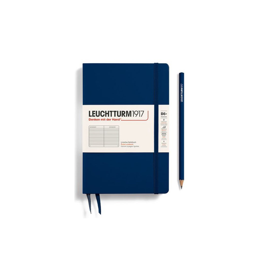 LEUCHTTURM1917 Paperback Notebook B6+ Hardcover - Navy