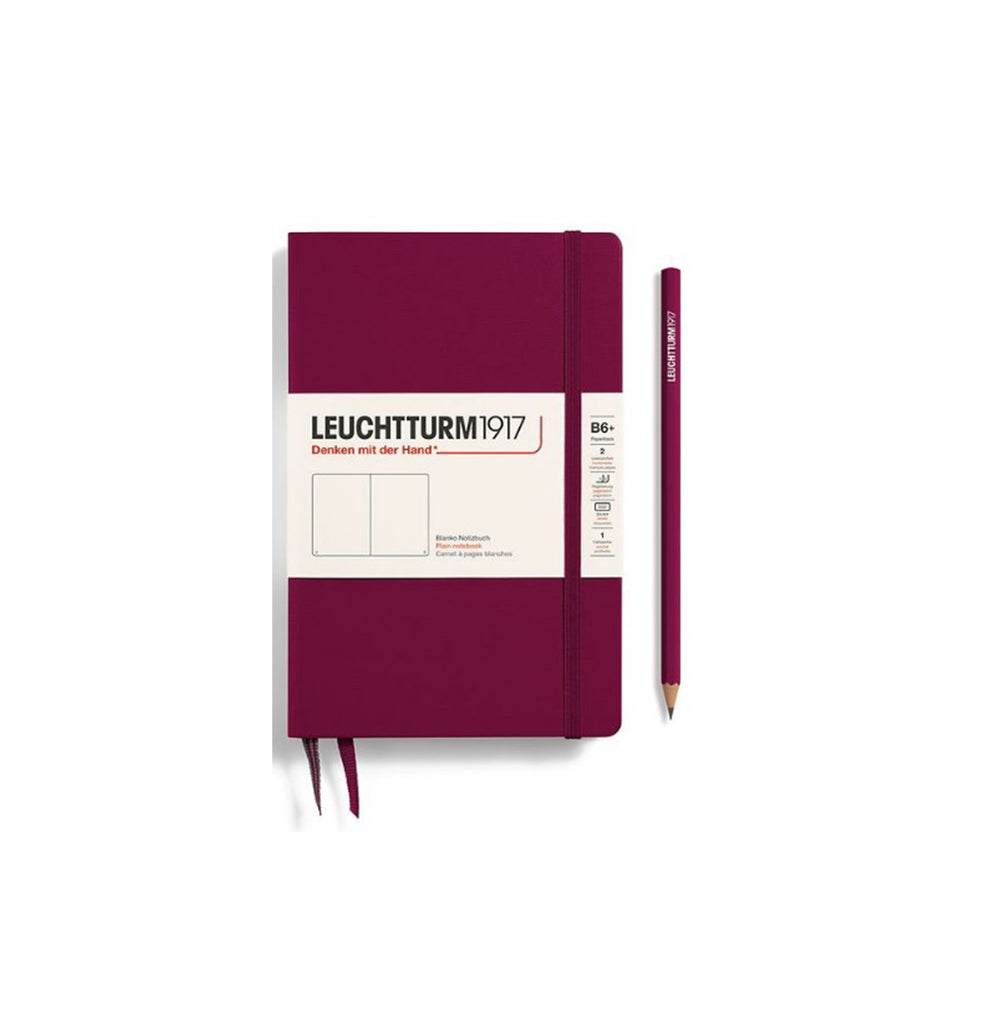 LEUCHTTURM1917 Paperback Notebook B6+ Hardcover - Port Red