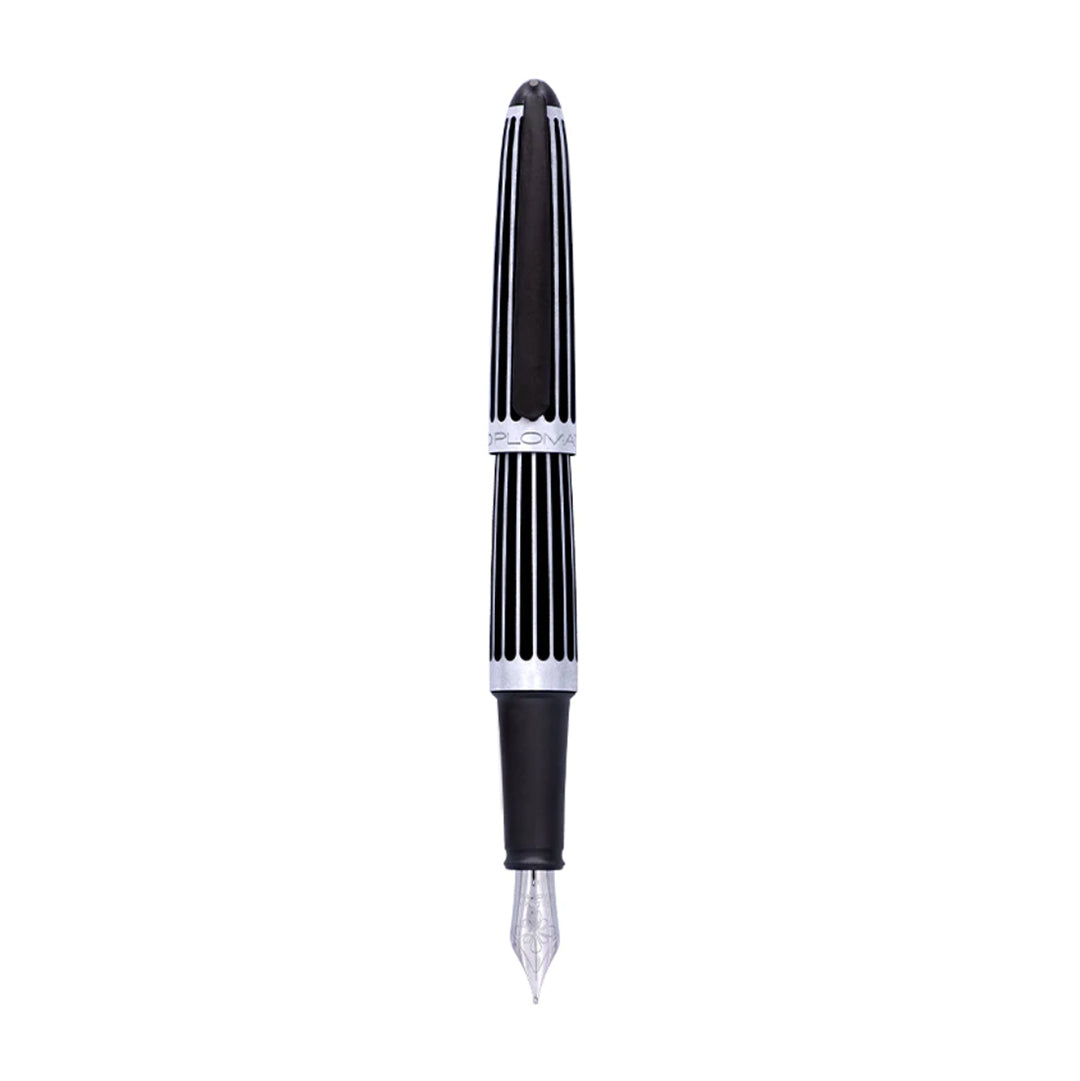 Diplomat Aero Fountain Pen - Black Stripes