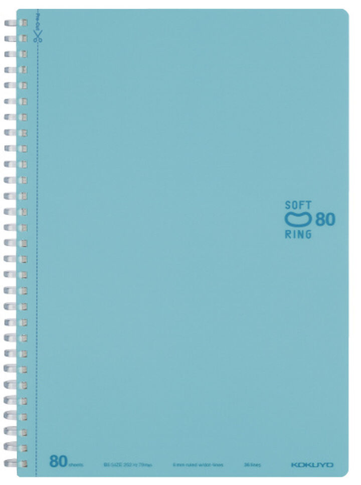 KOKUYO Semi B5 Notebook Soft Ring Dot Ruled Line - Light Blue