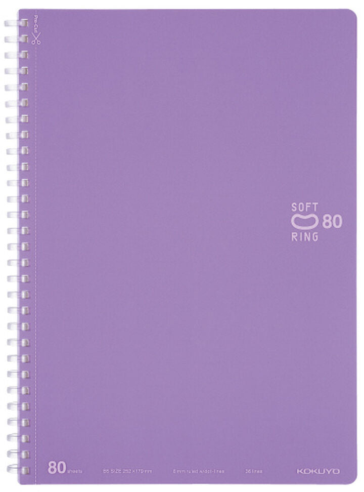 KOKUYO Semi B5 Notebook Soft Ring Dot Ruled Line - Violet