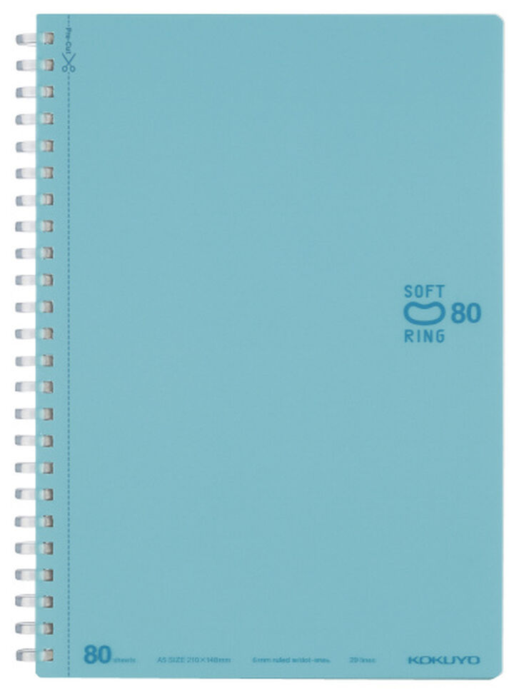 KOKUYO A5 Notebook Soft Ring Dot Ruled Line - Light Blue